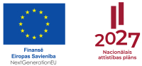 ES logo un Nacionālā attīstības plāna 2027 logo