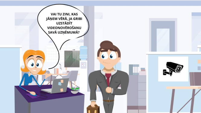 Alise uzdod jautājumu Jānim par atbilstošu videokameras uzstādīšanu