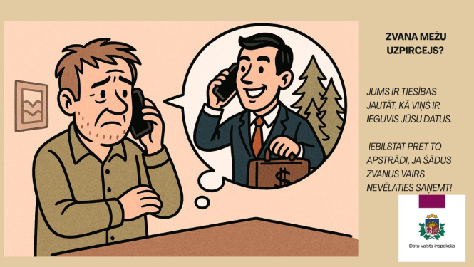 Meža uzpircējs zvana meža īpašniekam