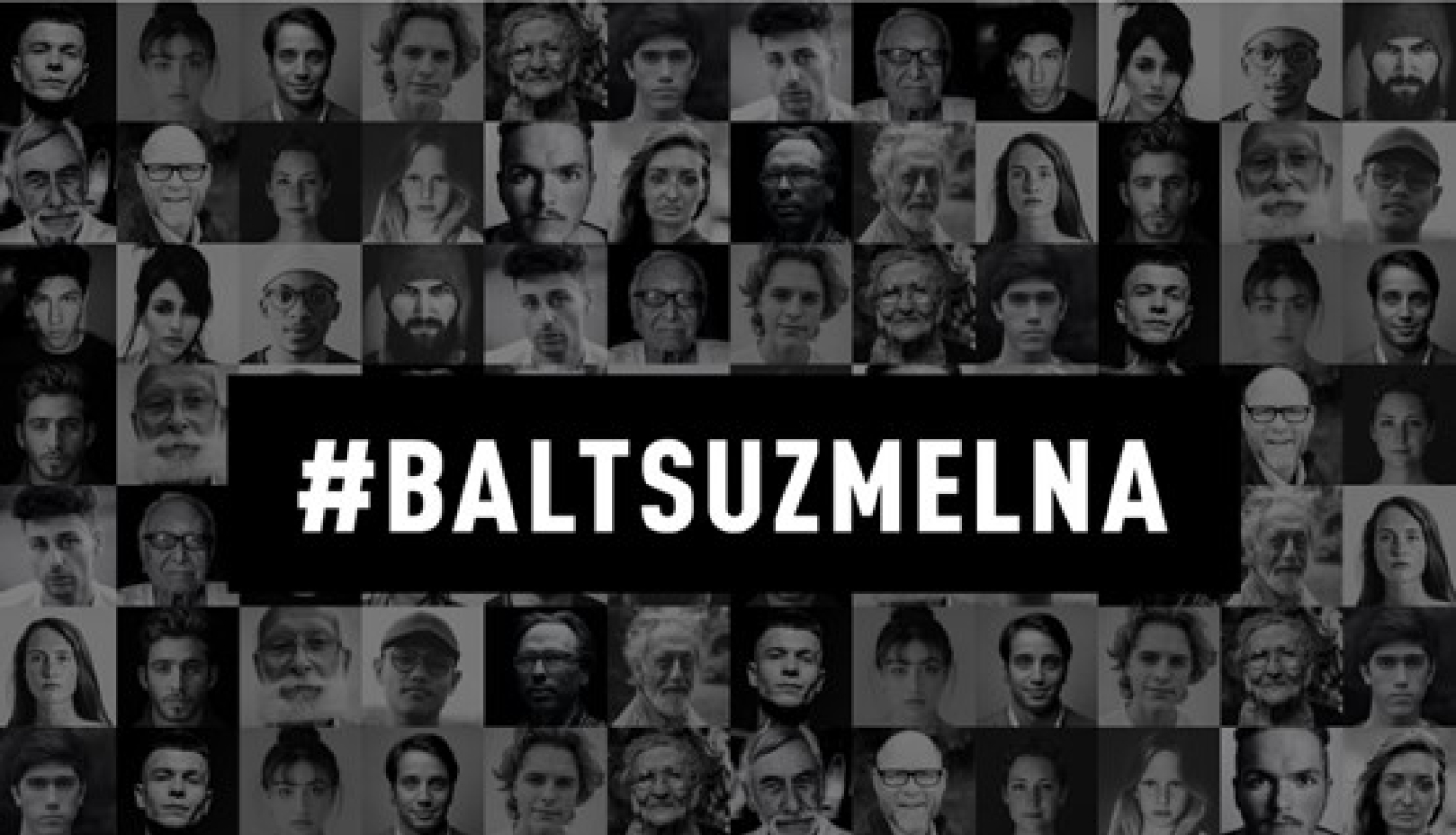 Balts uz melna publicitates foto