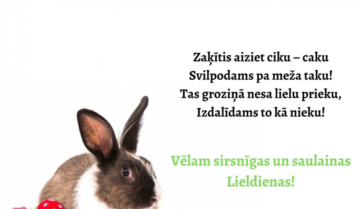 Lieldienu apsveikums